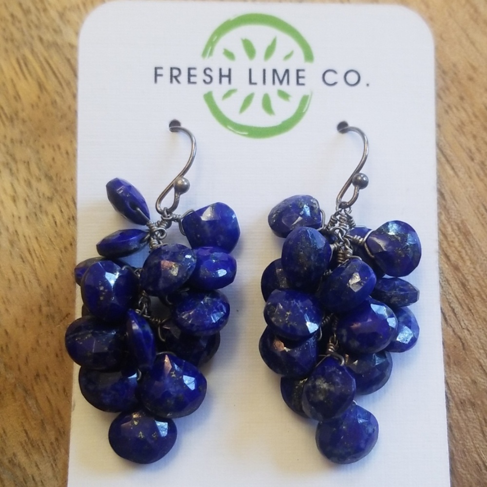 Lapis chandelier earrings